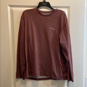 Columbia Brown Long Sleeve Tee Relaxed Fit